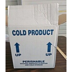 Styrofoam Insulated Shipping Box 12x10x10 Cardboard Outer With Inner Cooler